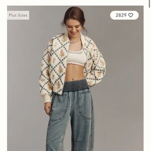 Anthropologie Reese Smocked Barrel Pant